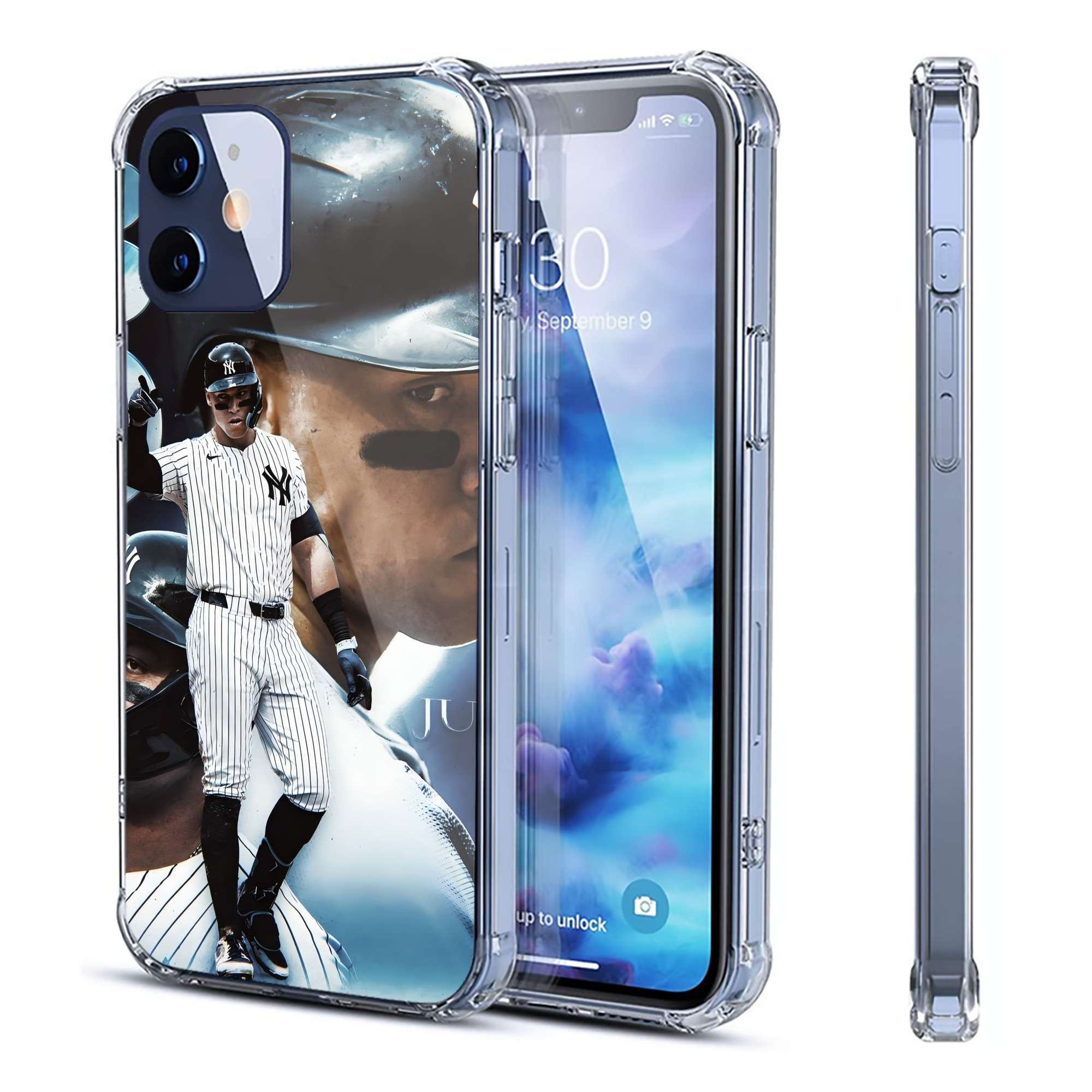 Aaron Judge 300 Home Runs 1 Clear IPhone 12 Case – Soft TPU With UV Print – Enhanced Drop Protection, Precise Fit, Anti-Fingerprint, Customizable Design, Scratch-Resistant, Yellow-Resistant